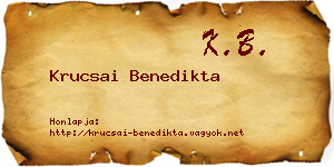 Krucsai Benedikta névjegykártya